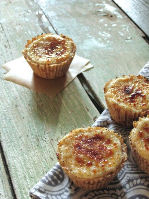 Key Lime Crème Brûlée Cheesecake Bites