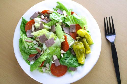The "I Forgot My Lunch" Salad | For those days you forget to bring a lunch to the office, you can quickly grab ingredients for this paleo-friendly meal over your lunch break and still have some leftovers in the break room fridge to enjoy later in the week. | eatsomethingdelicious.com