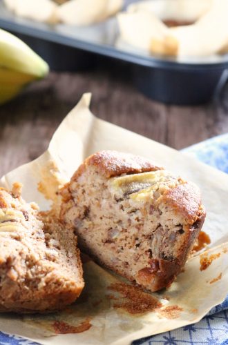 Banana Nut Muffins | Paleo banana nut muffins that can be made in a blender for easy cleanup. Free from gluten, dairy, and refined sugar yet taste just like the original version. | eatsomethingdelicious.com