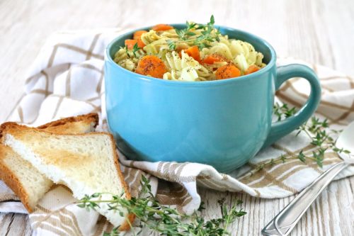 Chicken Noodle Soup | Chicken noodle soup made with roasted chicken, a rich bone broth base, and lots of options for gluten free or paleo noodles. | eatsomethingdelicious.com