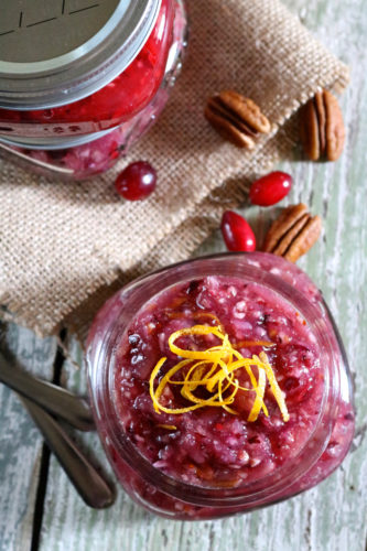 Cranberry Sauce, 3 Ways | My family's traditional cranberry sauce with variations suited for everybody - traditional, paleo, and vegan. Omit the pecans for nut free too! | eatsomethingdelicious.com