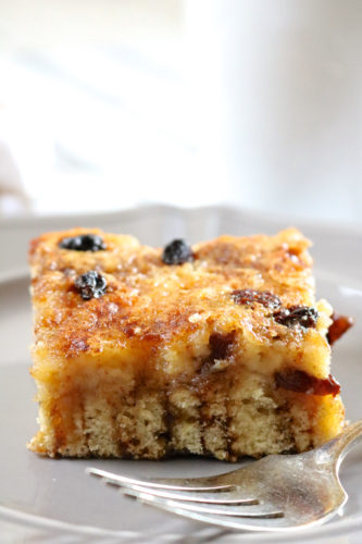 Cinnamon Roll Breakfast Cheesecake | A dairy free cinnamon raisin cheesecake with a crust made from gluten free cinnamon rolls typically served fresh for breakfast or brunch. | eatsomethingdelicious.com