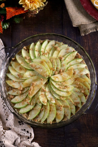 Taffy Apple Pizza | Salvage your rock hard, over baked cookies by using them in the crust of this taffy apple pizza. This easy fruit pizza is gluten free and dairy free. | eatsomethingdelicious.com